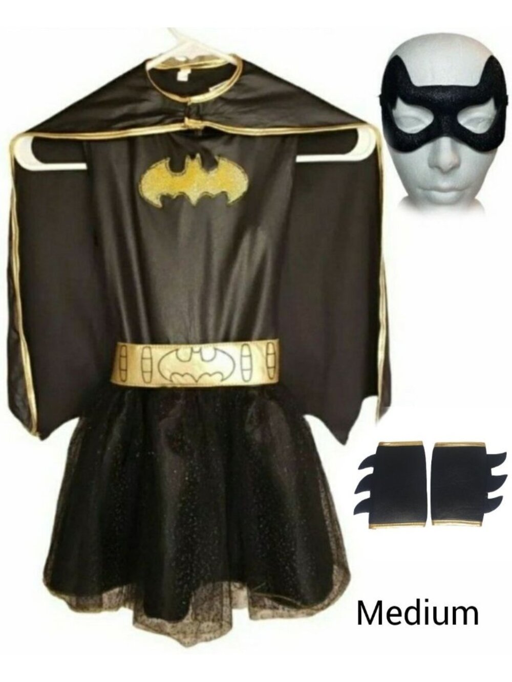 Batgirl Halloween Costume Girls M DC Comics Complete Deluxe Costume 6-pc set